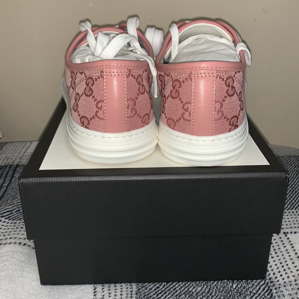 🛑SOLD🛑Gucci Women’s GG Soft Pink Leather/Canvas Sneakers, Size: 40 - Picture 5 of 9